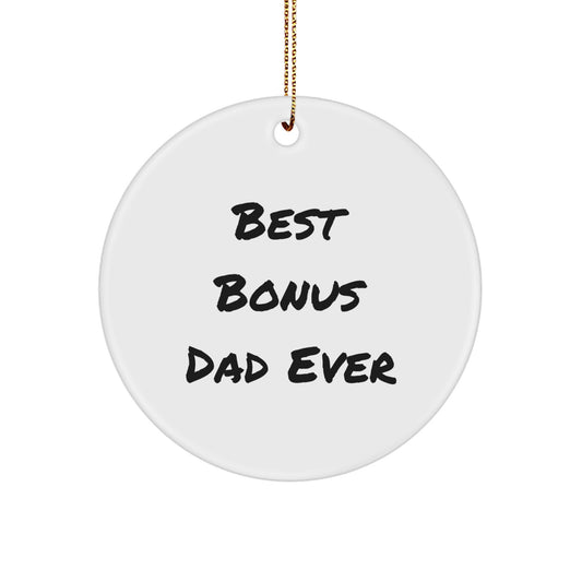 Bonus Dad Keepsake Christmas Ornament for Him Gift - Image 1