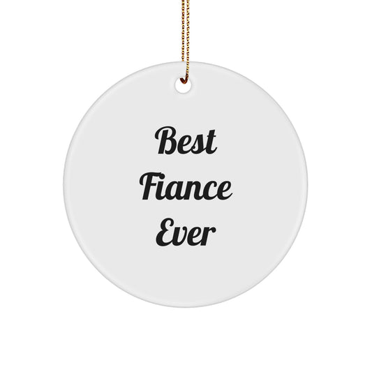 Fiancé Keepsake Christmas Ornament for Him Gift – Best Fiance Ever - Image 1
