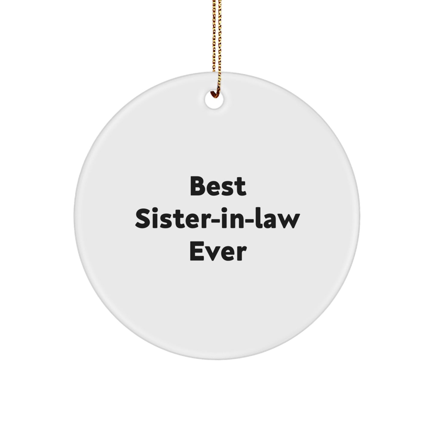 Best Sister-in-law Ever Christmas Ornament for Family Treasure Gift - Image 1