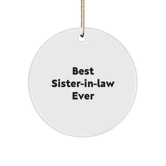 Best Sister-in-law Ever Christmas Ornament for Family Treasure Gift - Image 1