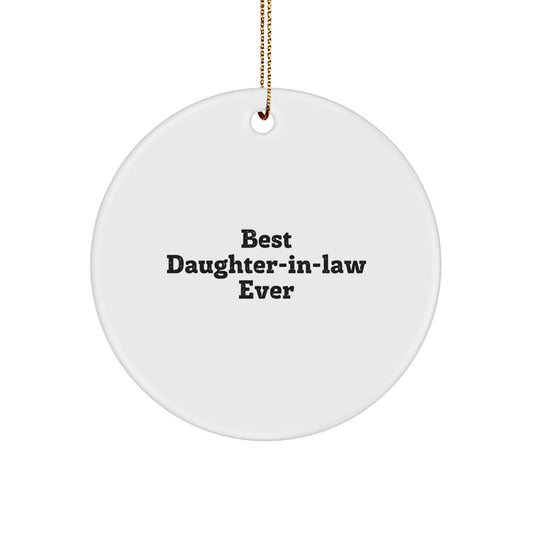 Favorite Daughter-in-law Circle Ornament Christmas Gift for Kids - Image 1
