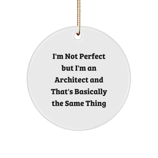 Christmas Gift for Her Architect Circle Ornament Present - Image 1