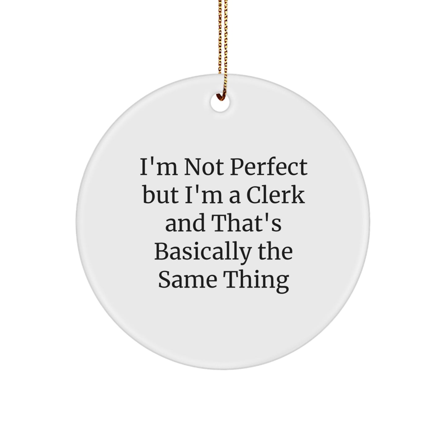 Christmas Gift for Her Present Clerk Circle Ornament Surprise - Image 1