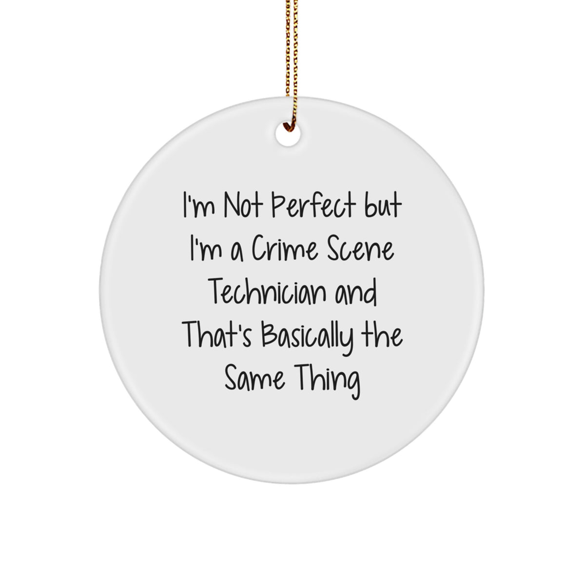 Crime Scene Technician Keepsake Christmas Ornament for Him Gift - Image 1
