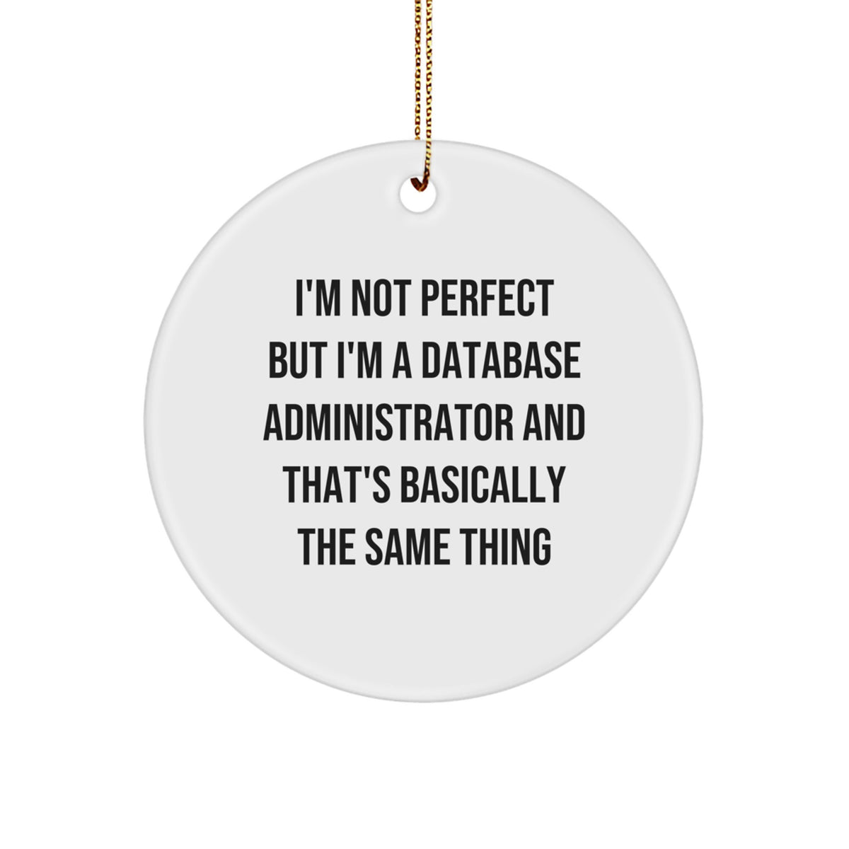 Playful Database Administrator Christmas Ornament for Friends Gift - Image 1