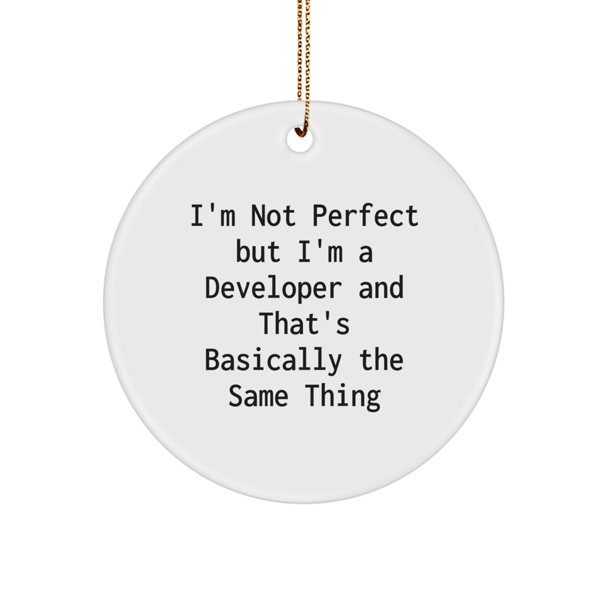 Developer Circle Ornament Funny for Friends Novelty Christmas Unique Gift - Image 1