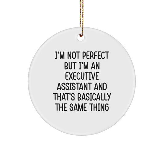 Sassy Executive Assistant Circle Ornament Christmas Gift for Friends - Image 1