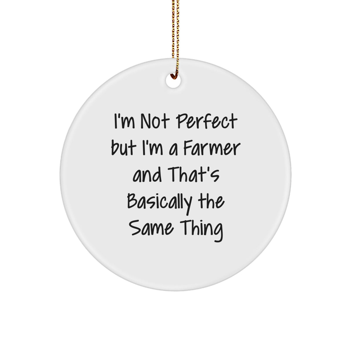 Farmer Farm Pride Keepsake Seasonal Christmas Ornament for Him Gift - Image 1