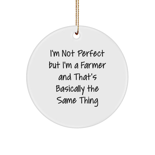 Farmer Farm Pride Keepsake Seasonal Christmas Ornament for Him Gift - Image 1