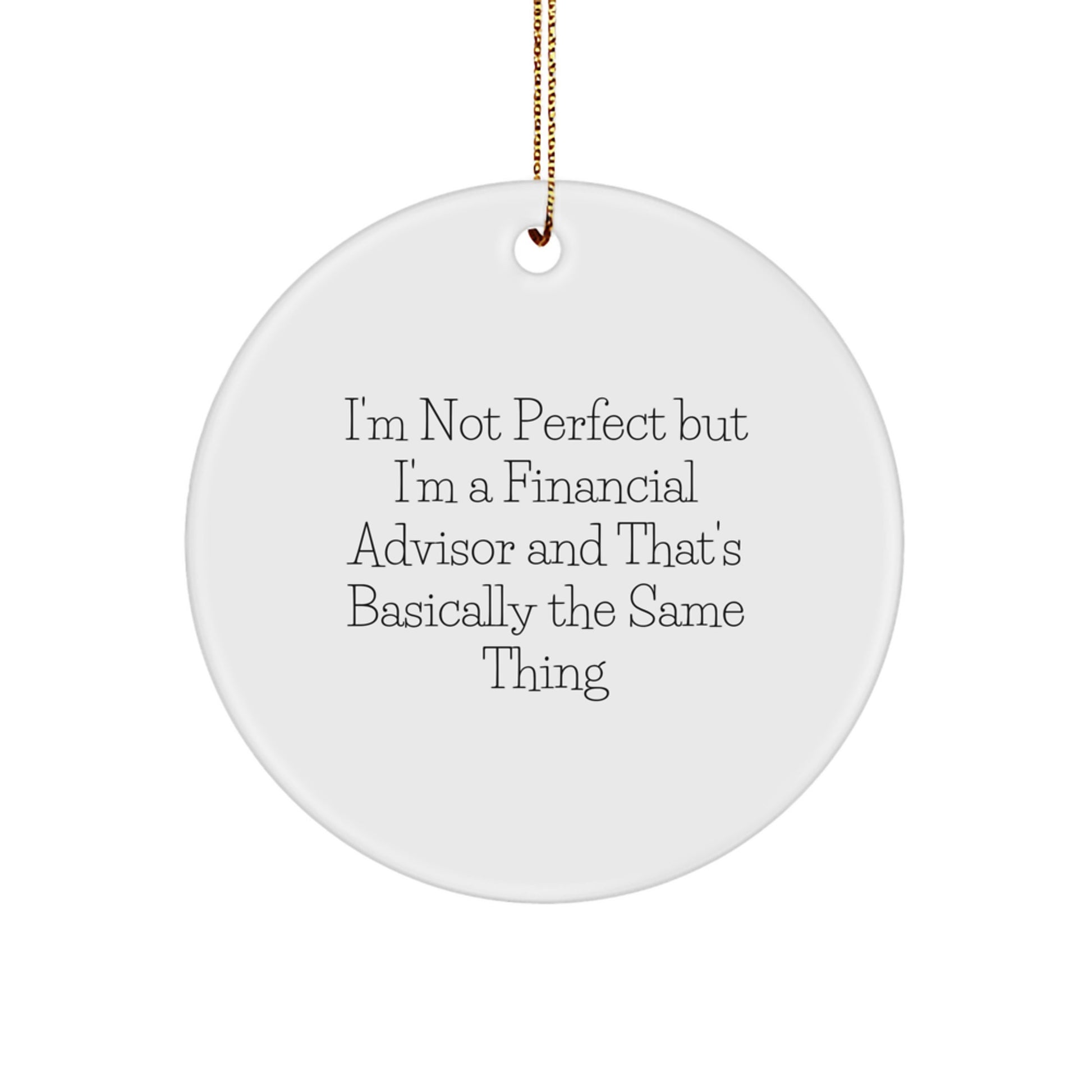 Financial Advisor Keepsake Holiday Christmas Ornament for Him Gift - Image 1