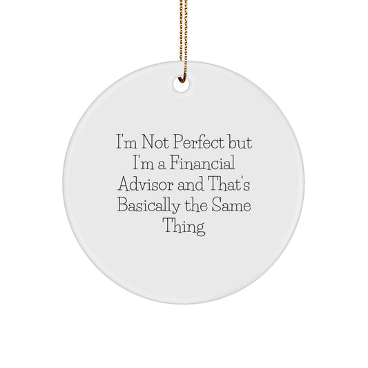 Financial Advisor Keepsake Holiday Christmas Ornament for Him Gift - Image 1