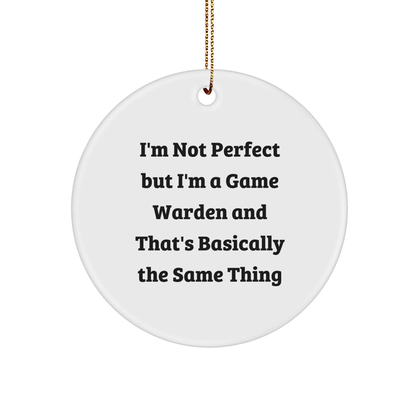 Christmas Gift for Her Game Warden Circle Holiday Ornament Present - Image 1