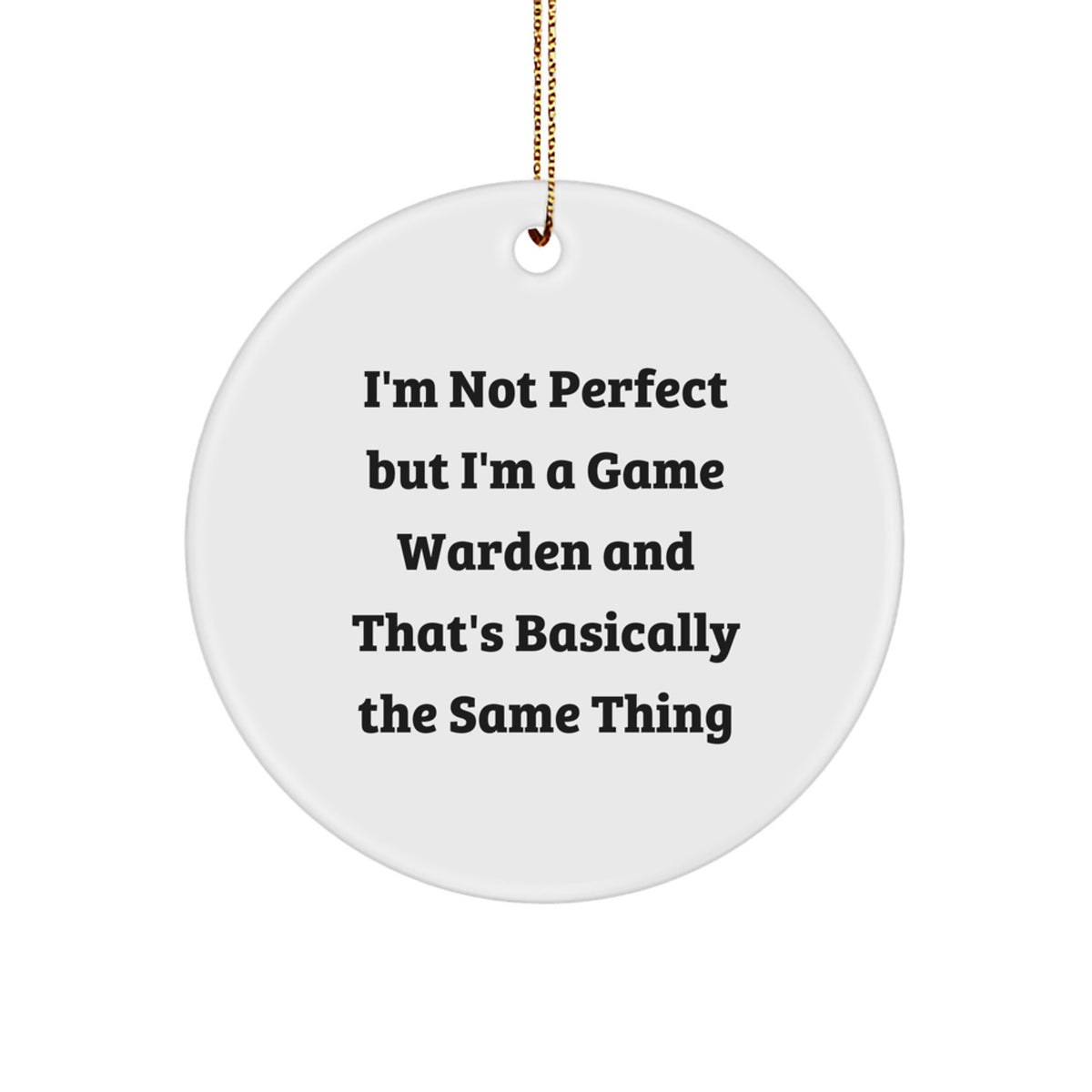 Christmas Gift for Her Game Warden Circle Holiday Ornament Present - Image 1