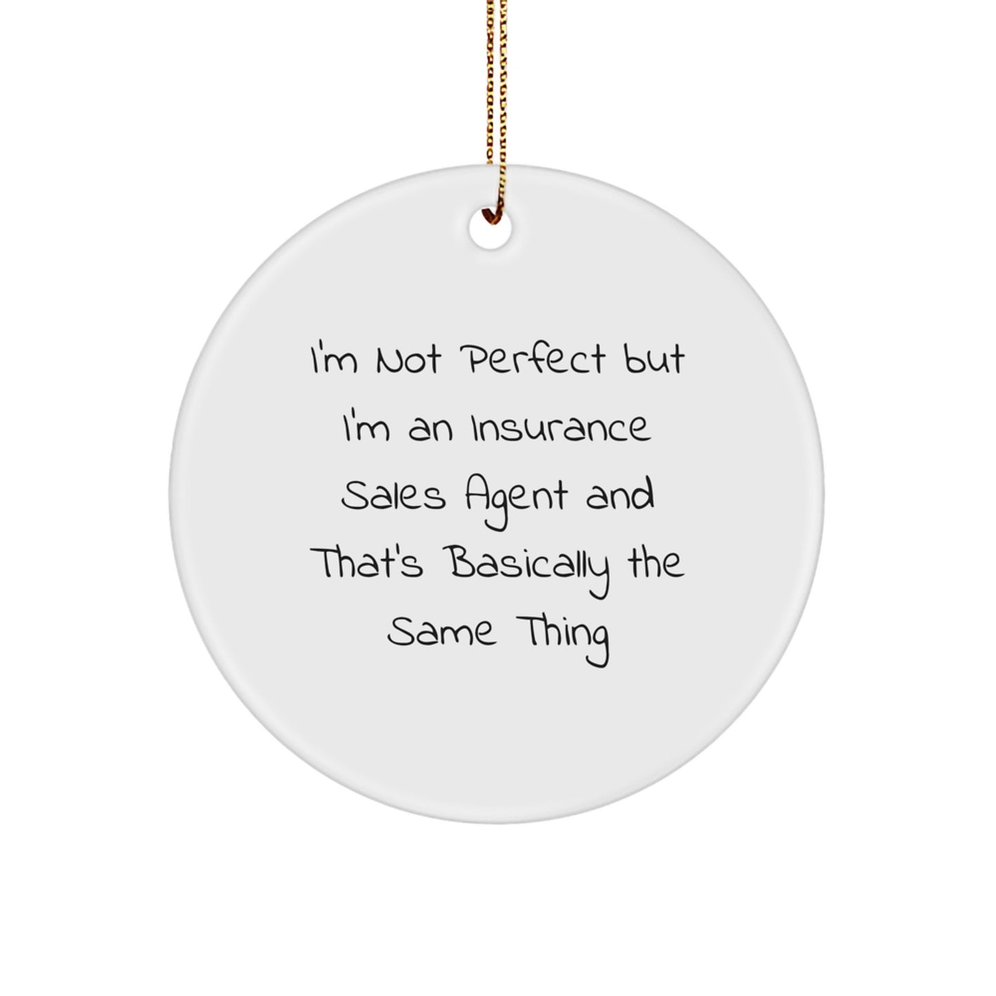 Christmas Gift Delight Insurance Sales Agent Ornament for Him - Image 1