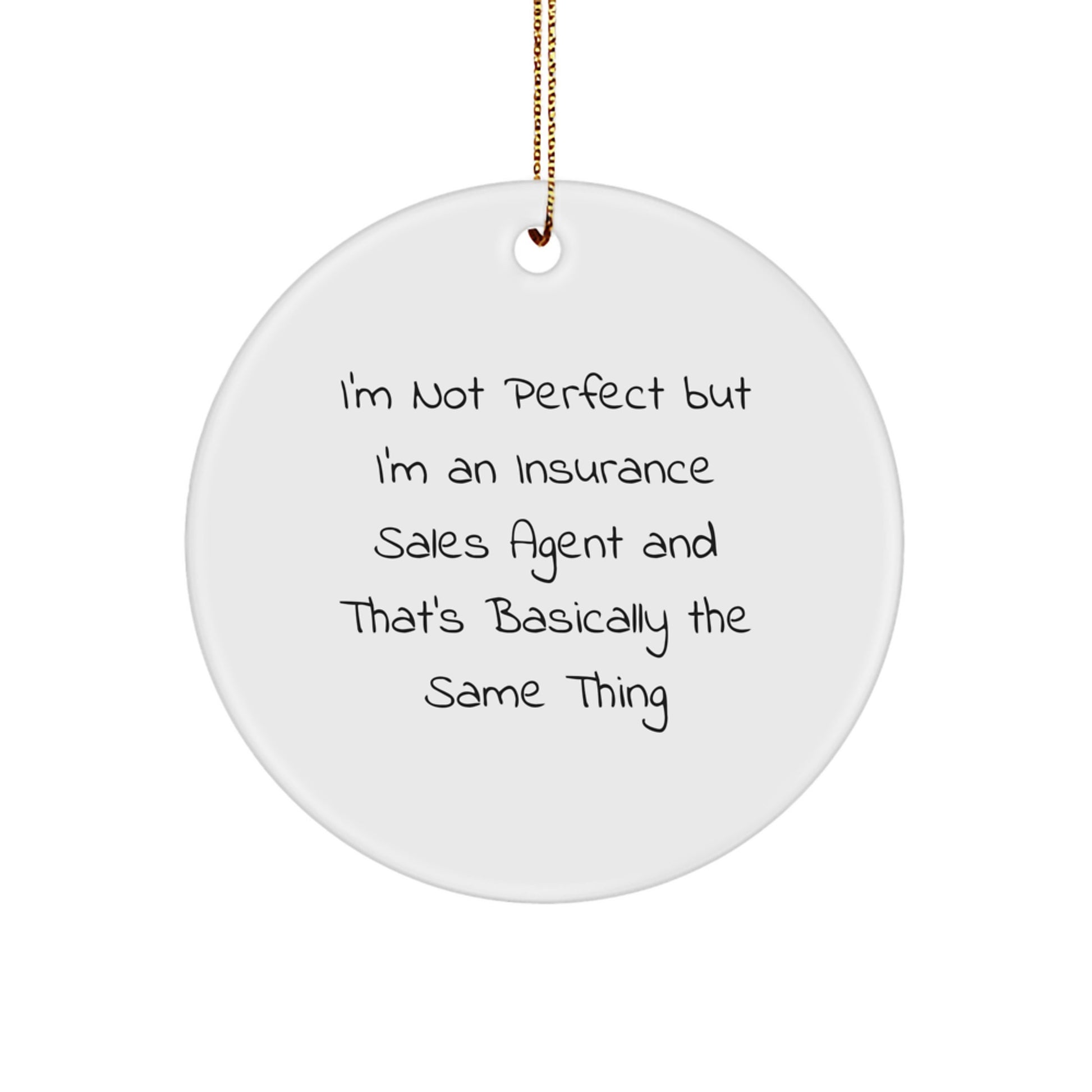 Christmas Gift Delight Insurance Sales Agent Ornament for Him - Image 1