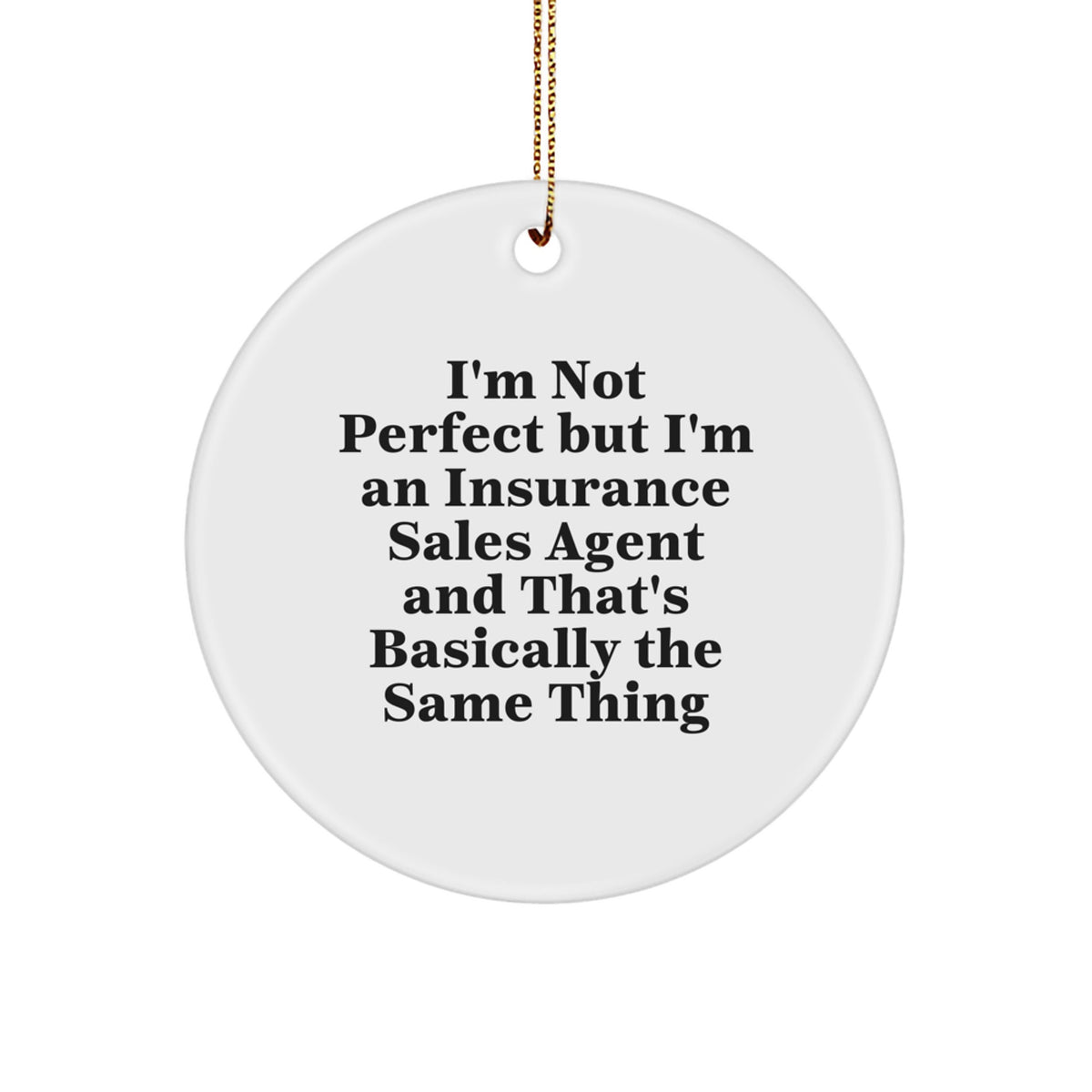 Insurance Agent Keepsake Holiday Tree Christmas Ornament for Him Gift - Image 1