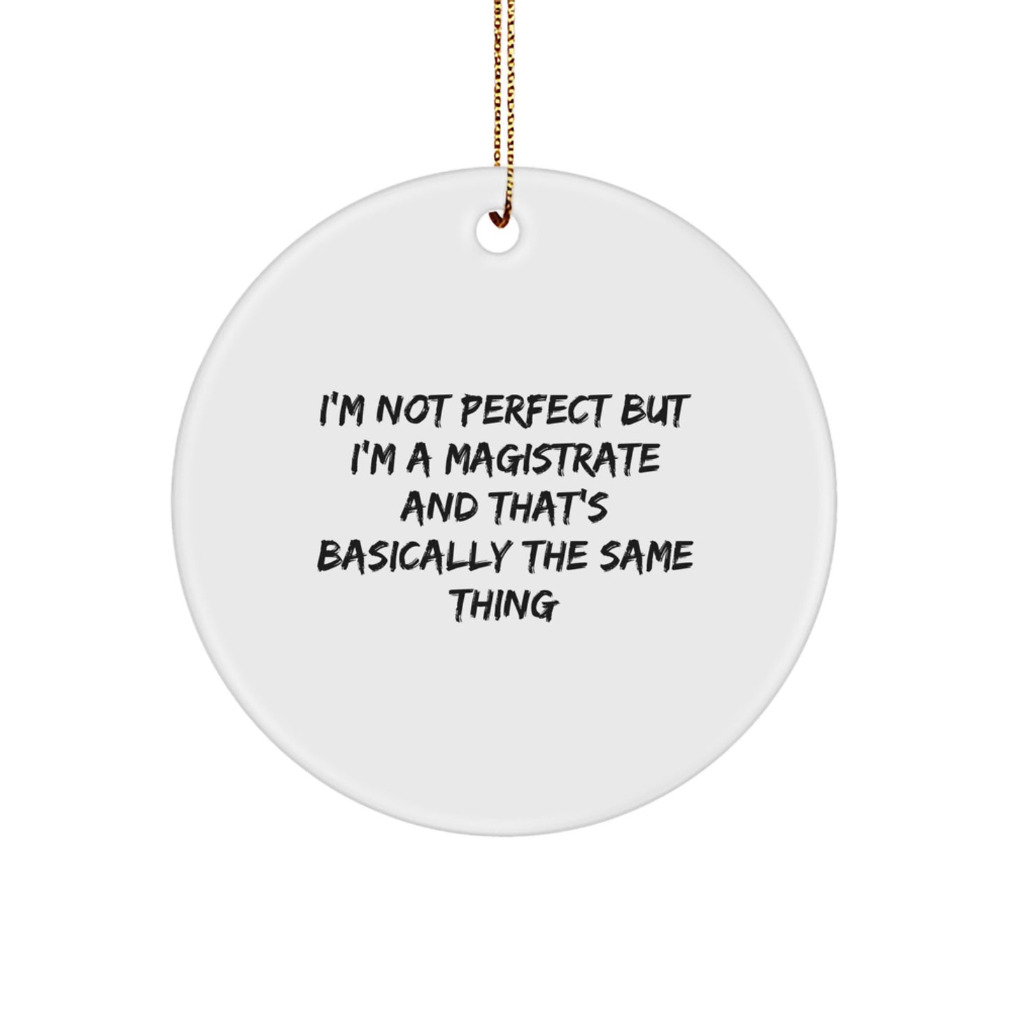 Christmas Gift for Her Magistrate Circle Ornament Present - Image 1