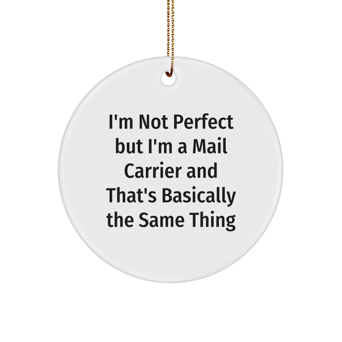 Collectible Mail Carrier Circle Christmas Ornament for Neighbors Gift - Image 1