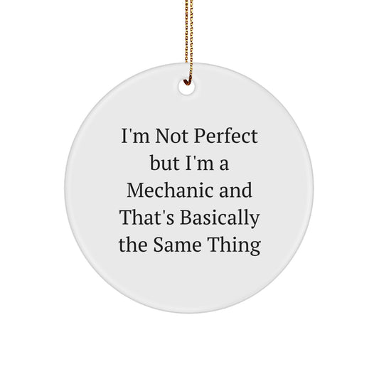 Funny Mechanic Gifts for Men from Friends, Unique Circle Ornaments for Mechanic Lovers at Christmas - Image 1