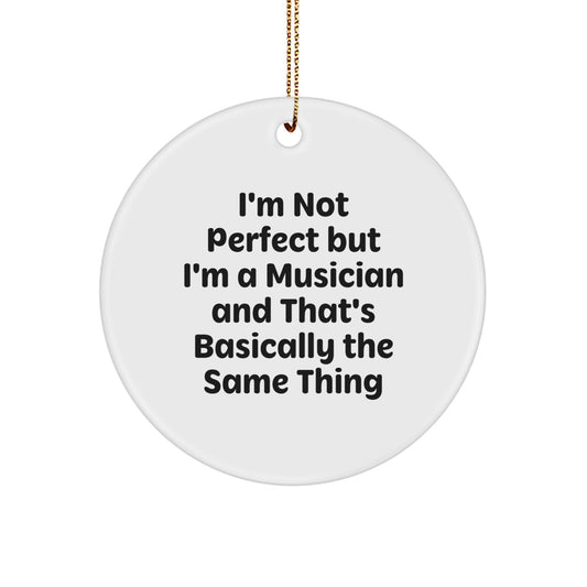 Surprise Musician Circle Christmas Ornament for Family Gift - Image 1