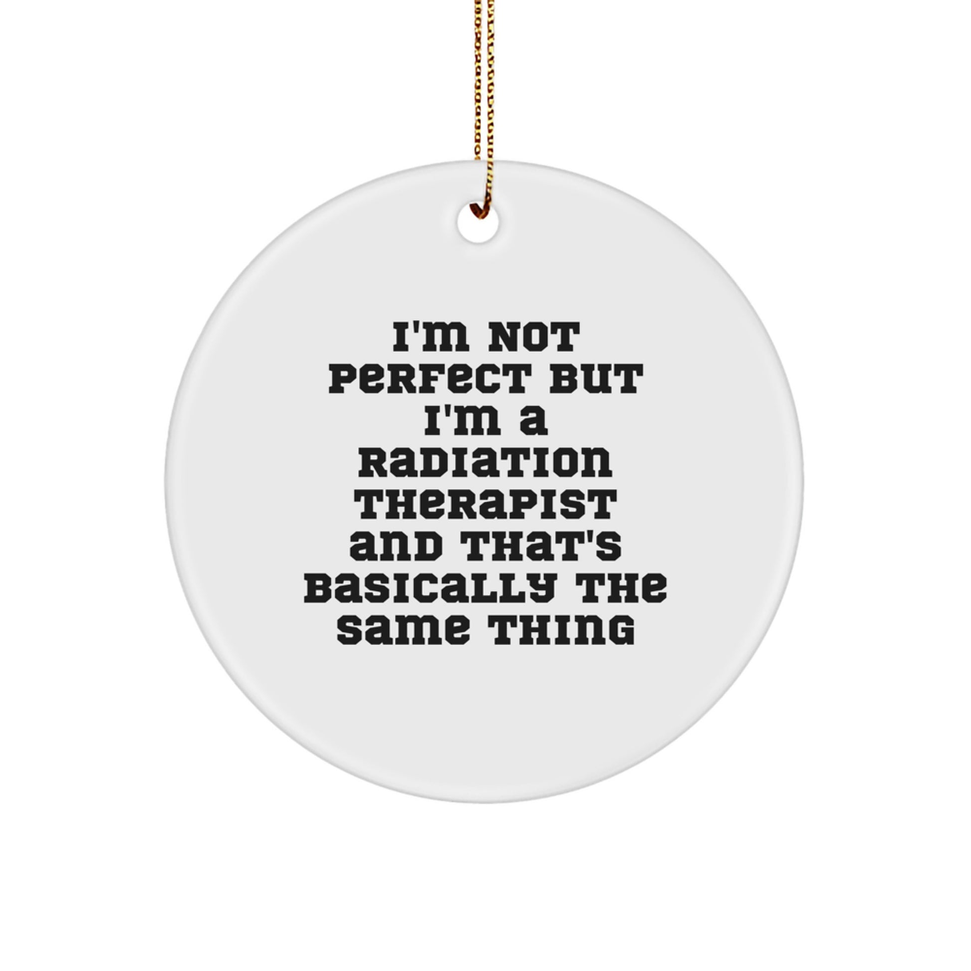 Christmas Gift for Her Radiation Therapist Circle Ornament Present - Image 1