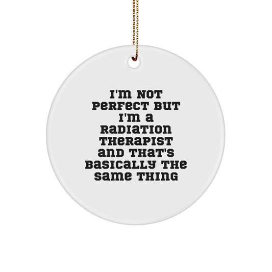 Christmas Gift for Her Radiation Therapist Circle Ornament Present - Image 1