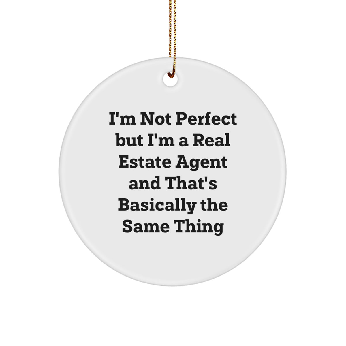 Quirky Real Estate Agent Novelty Christmas Ornament for Friends Gift - Image 1