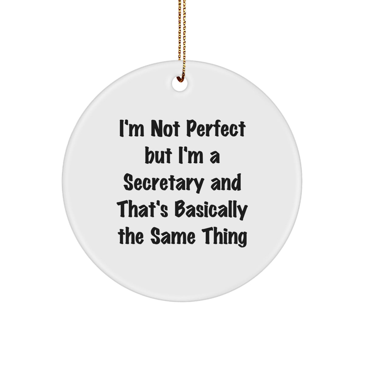 Christmas Gift for Her Secretary Present Ornament - Image 1