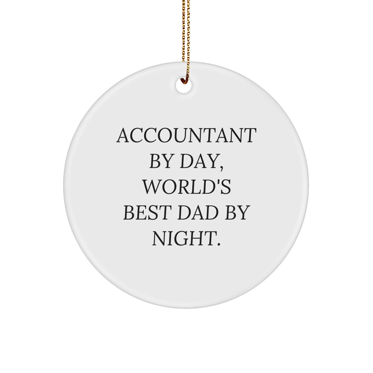 Whimsical Accountant Circle Ornament Novelty for Friends Christmas Gift - Image 1