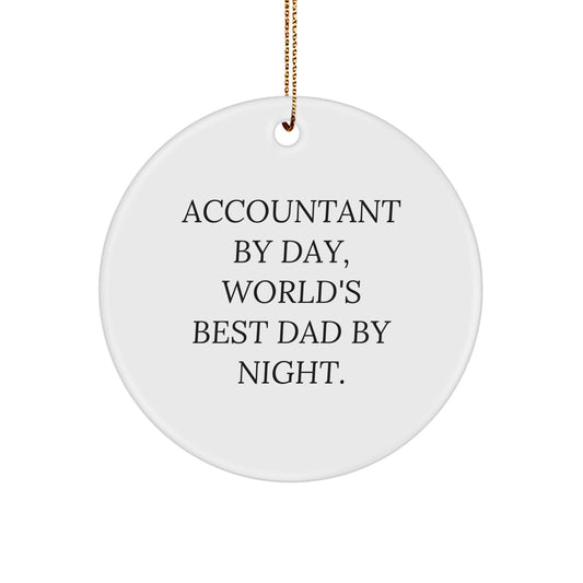 Whimsical Accountant Circle Ornament Novelty for Friends Christmas Gift - Image 1