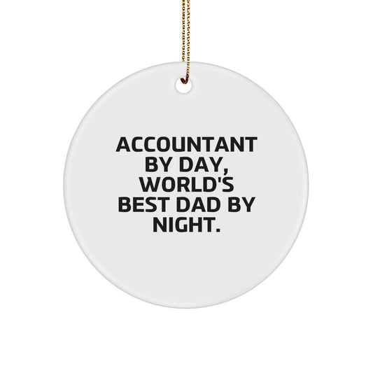 Accountant Circle Ornament for a Best Friend Companion Christmas Gift - Image 1