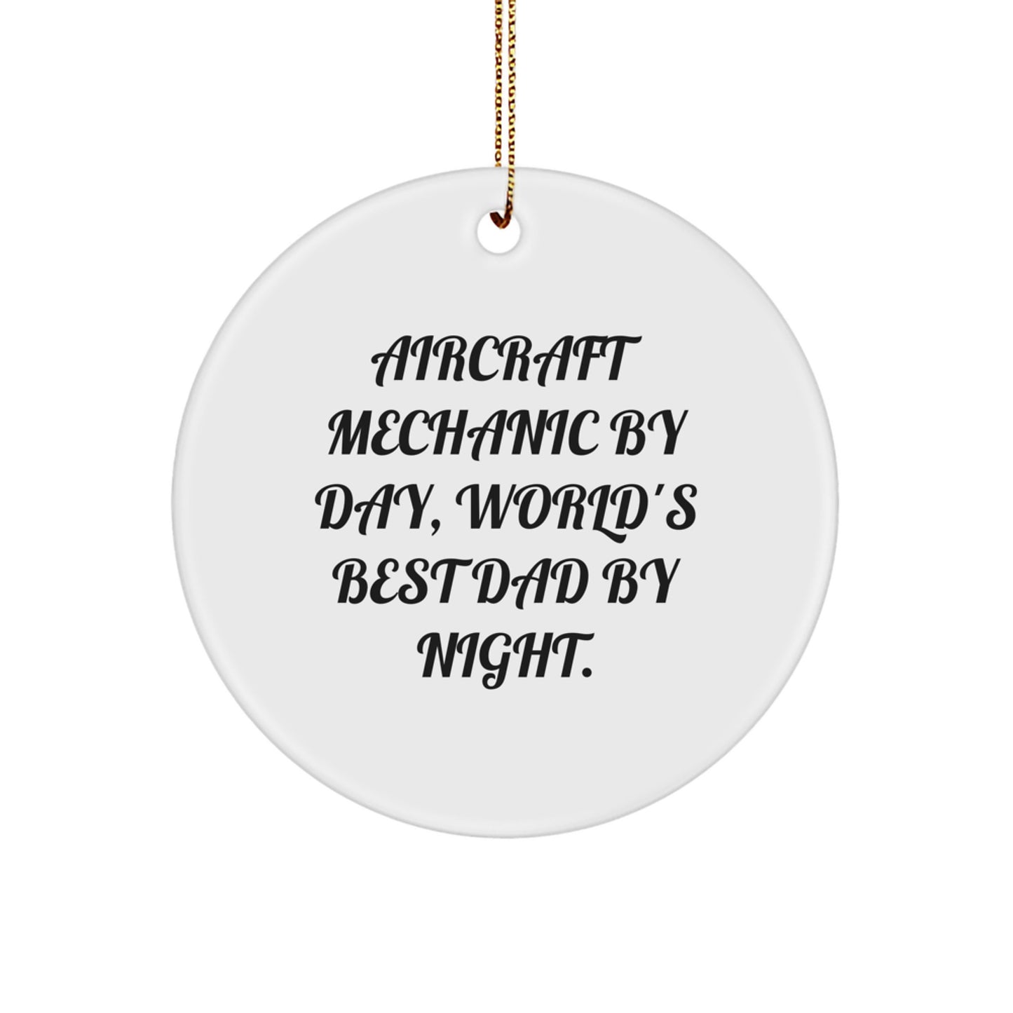 Whimsical Aircraft Mechanic Christmas Ornament for Friends Gift - Image 1