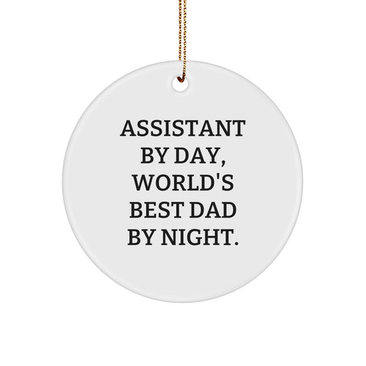 Assistant Favorite Circle Ornament for Kids Holiday Christmas Gift - Image 1
