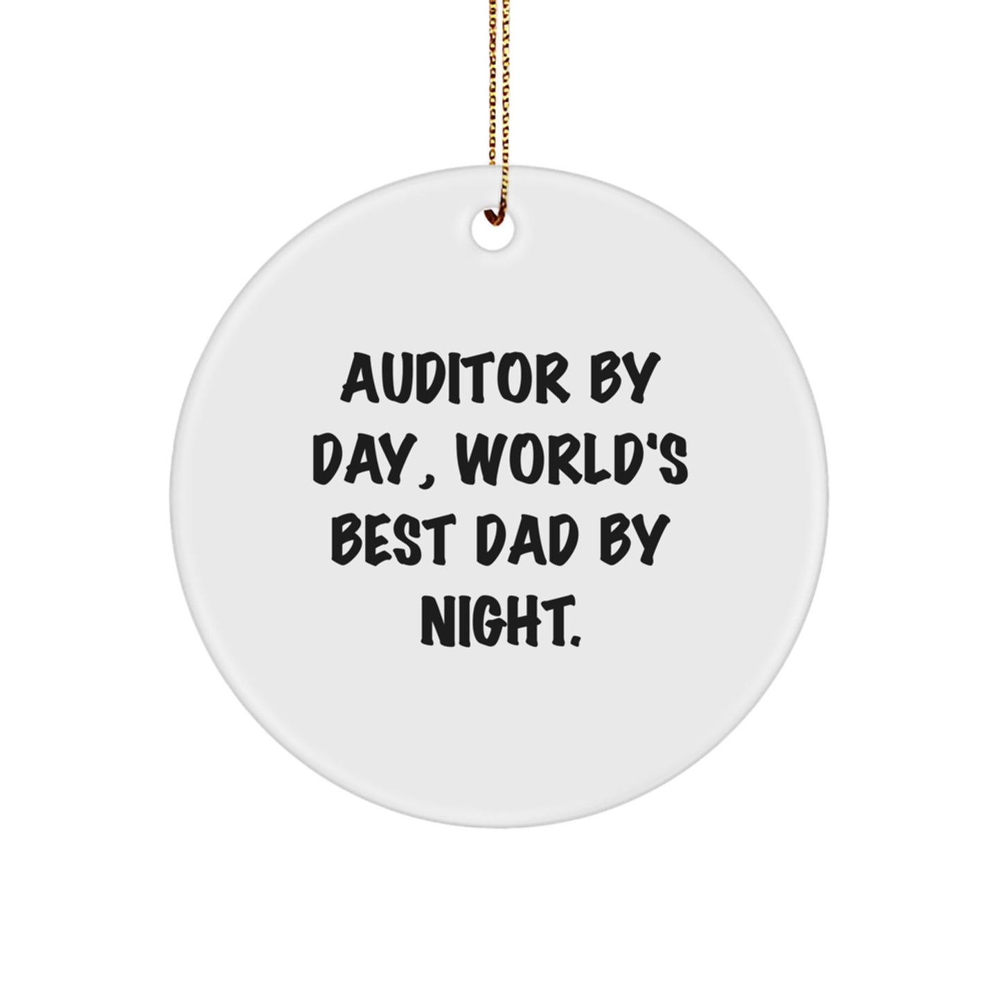 Christmas Gift for Her Auditor By Day, World's Best Dad By Night Present - Image 1