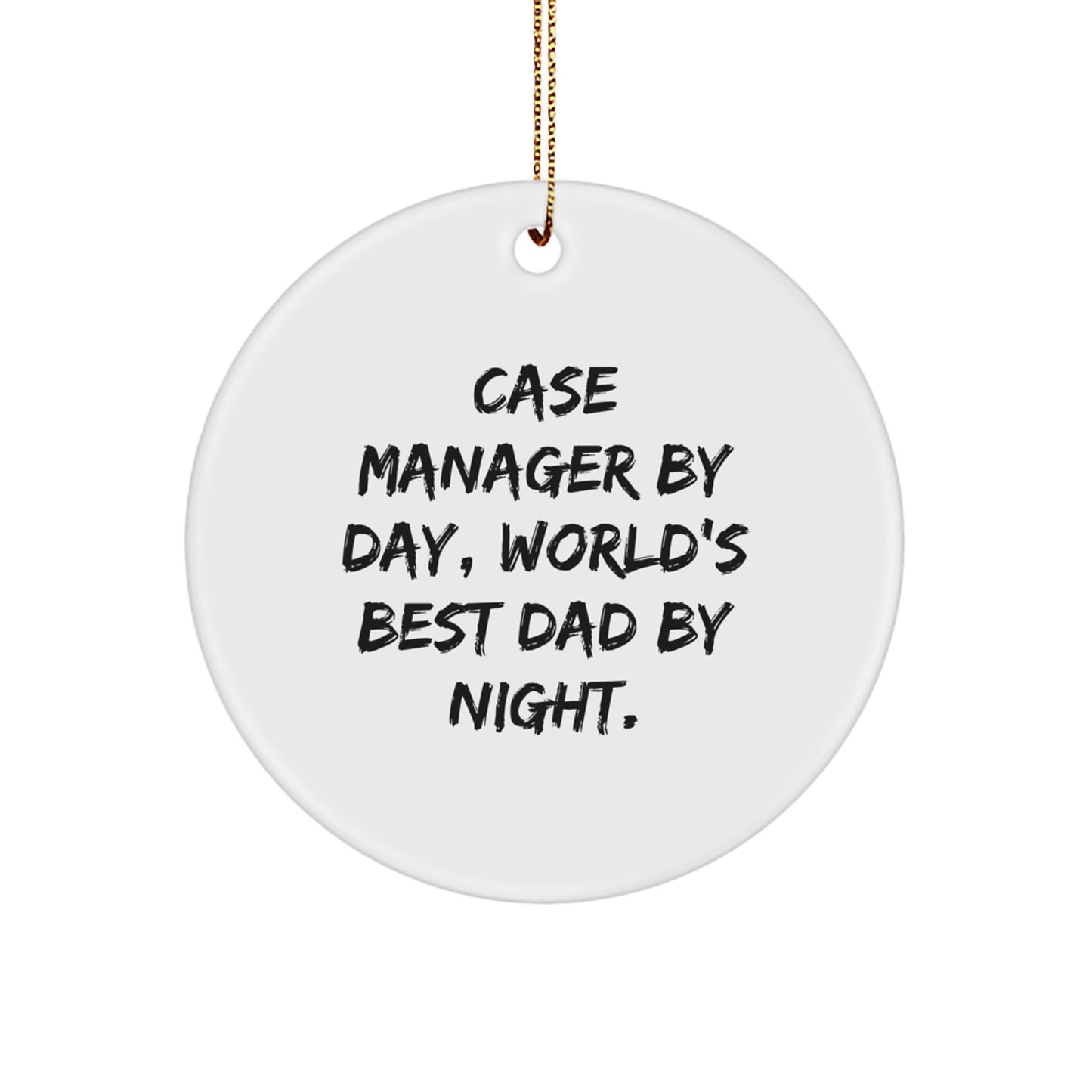 Christmas Gift Ornament for Her Present – Case Manager By Day, World's - Image 1