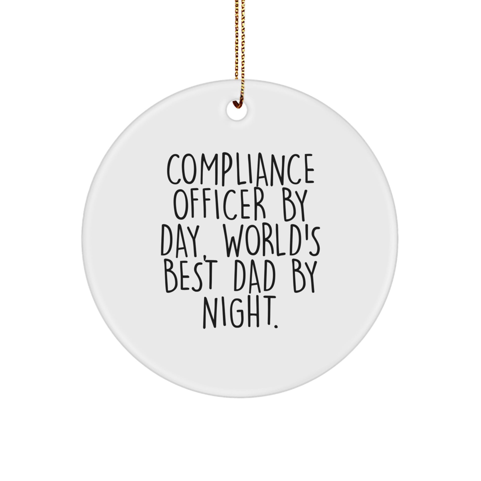 Compliance Officer Favorite Circle Ornament for Kids Christmas Gift - Image 1