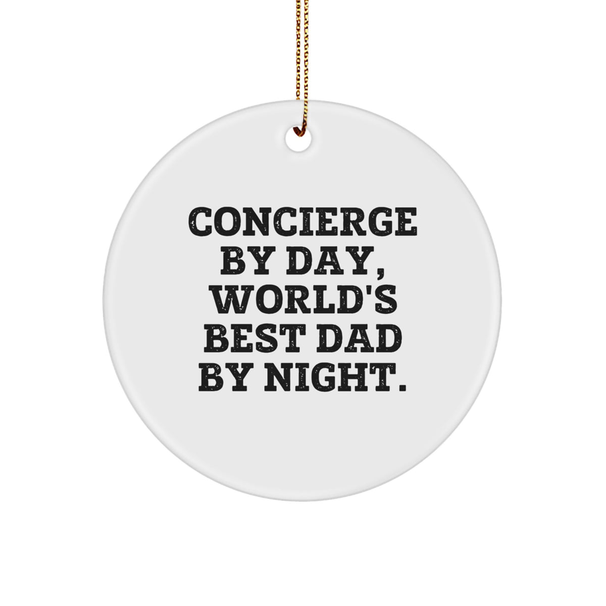 Christmas Gift for Her Concierge Circle Ornament Present - Image 1