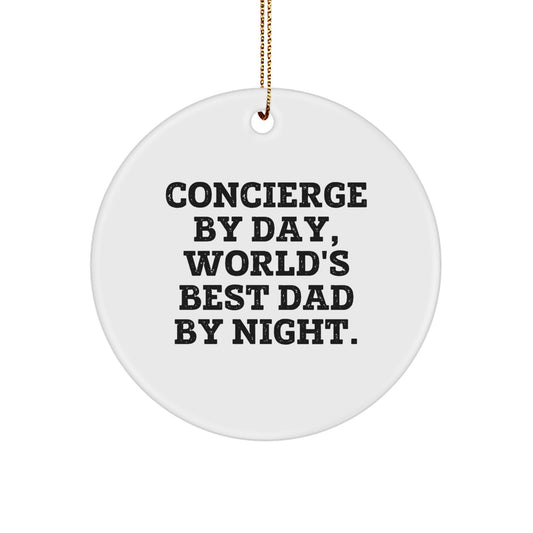 Christmas Gift for Her Concierge Circle Ornament Present - Image 1