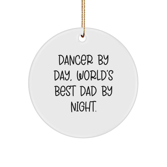Dancer Circle Ornament for Christmas Gift – Dancer By Day World's Best - Image 1