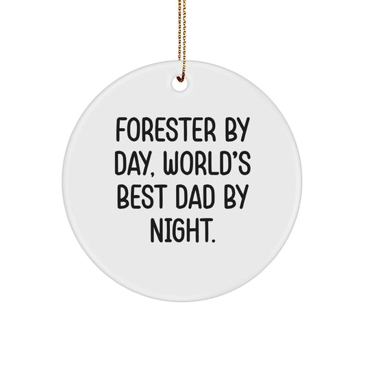 Christmas Gift for Her Forester Dad Ornament Present - Image 1