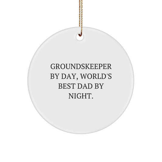 Groundskeeper By Day, World's Best Dad By Night Christmas Gift for Him - Image 1