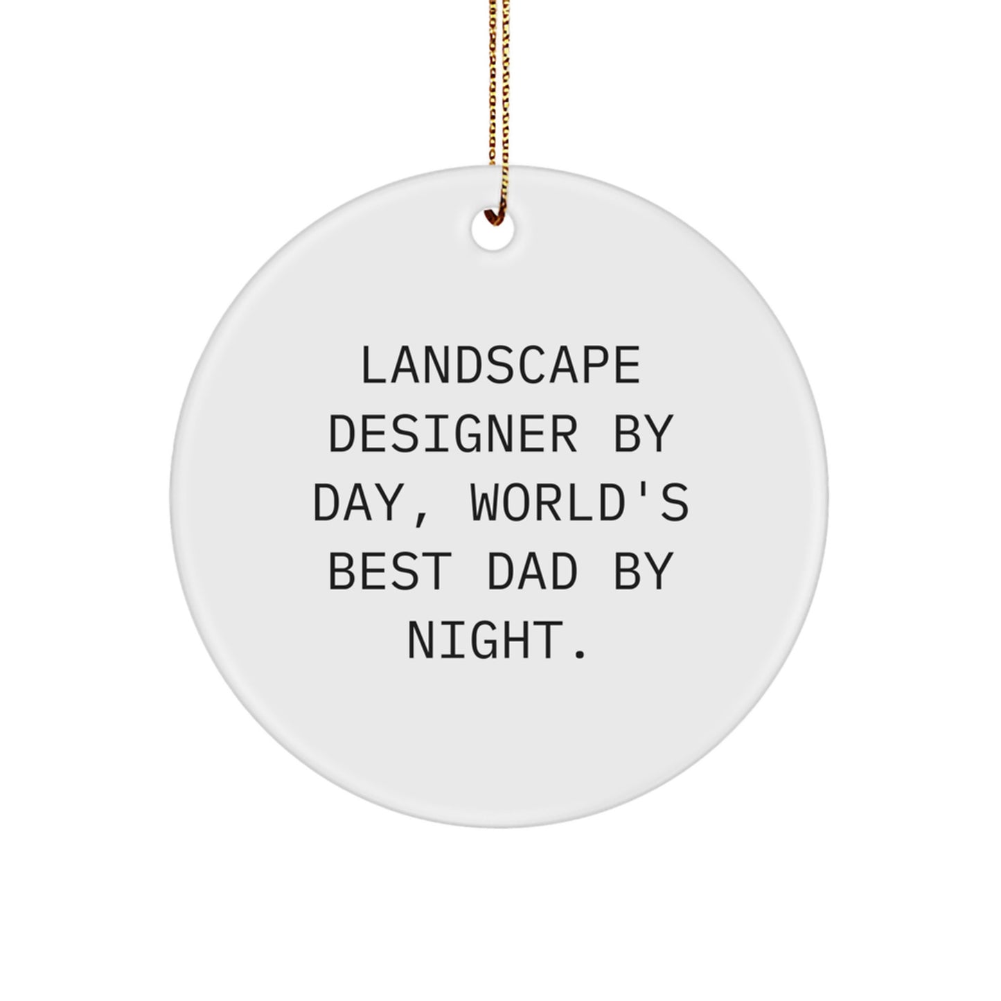 Landscape Designer Treasure Circle Ornament for Family Christmas Gift - Image 1