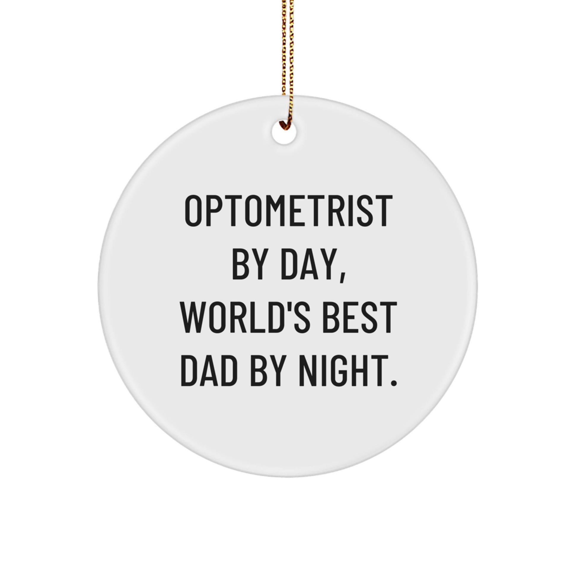Essential Optometrist Circle Ornament for a Best Friend Christmas Gift - Image 1