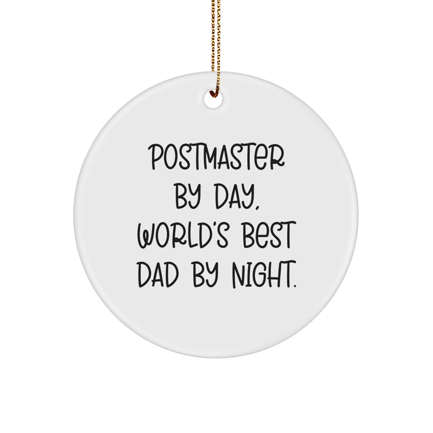 Postmaster Circle Ornament Favorite for Kids Christmas Gift - Image 1