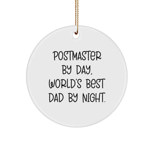Postmaster Circle Ornament Favorite for Kids Christmas Gift - Image 1