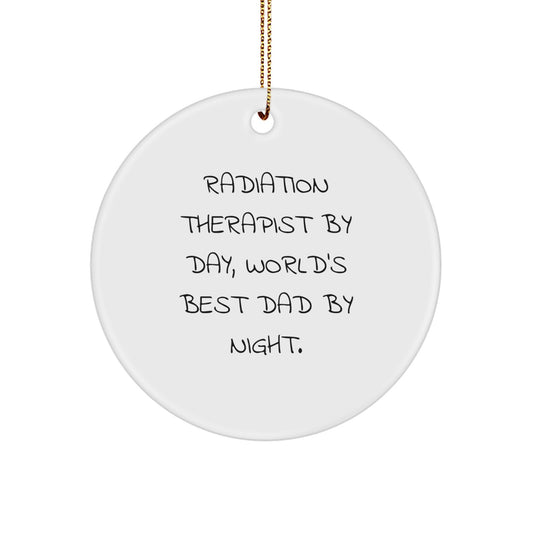 Christmas Gift for Her Radiation Therapist Circle Ornament Present - Image 1