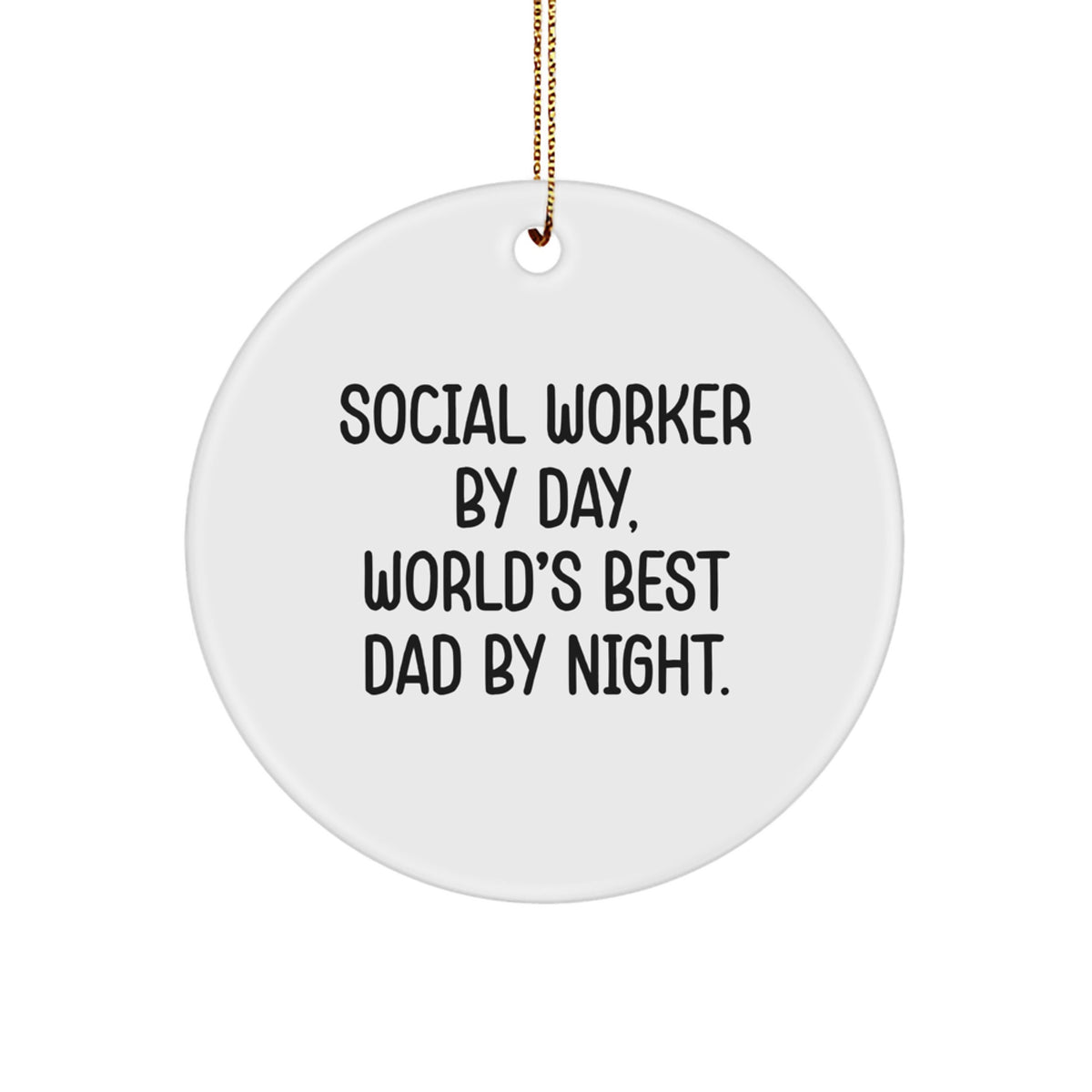 Social Worker Christmas Ornament Favorite for Kids Gift - Image 1