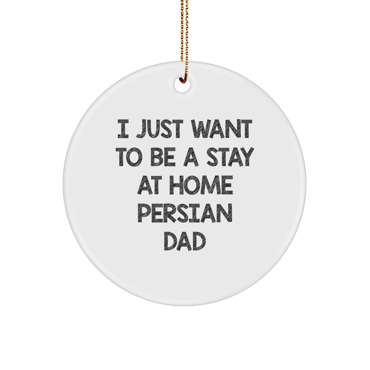 Funny Persian Cat Dad Gifts from Family to Friends at Christmas Unique Ornaments - Image 1