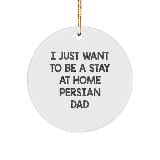 Funny Persian Cat Dad Gifts from Family to Friends at Christmas Unique Ornaments - Image 1