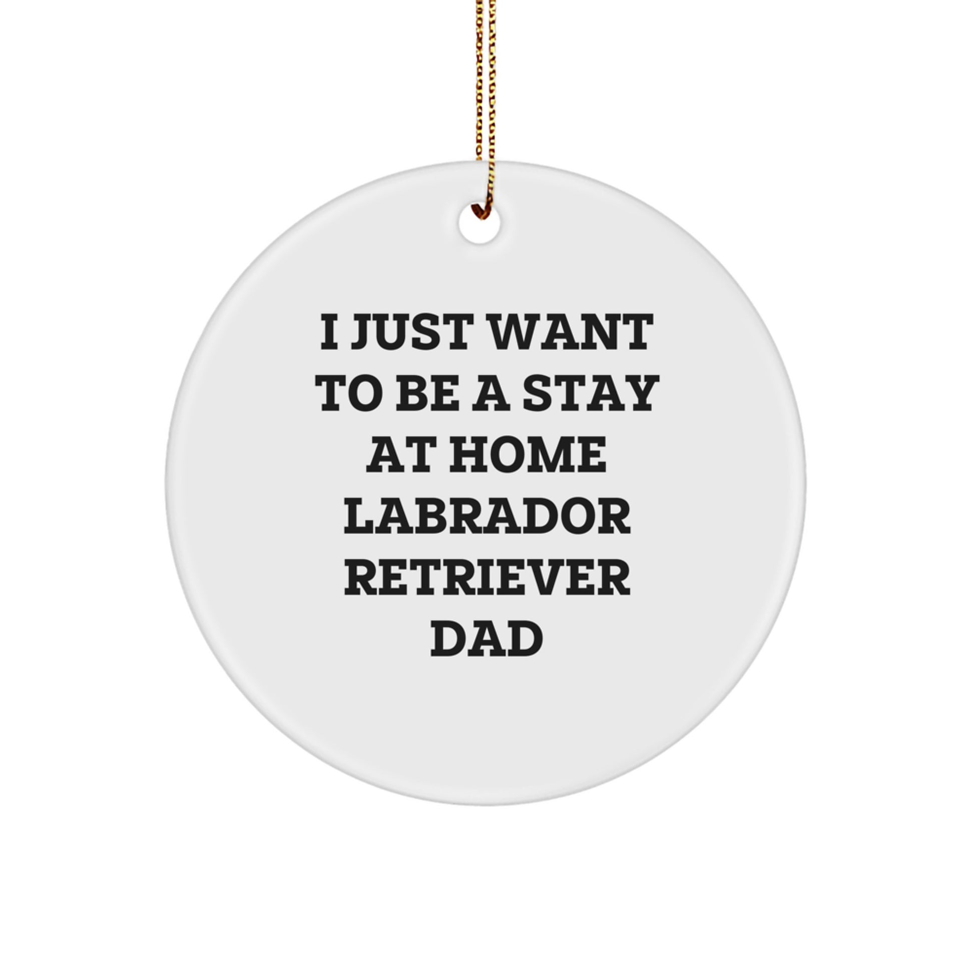 Funny Labrador Retriever Dog Lover Gifts from Dad for Men at Christmas Unique Ornaments - Image 1